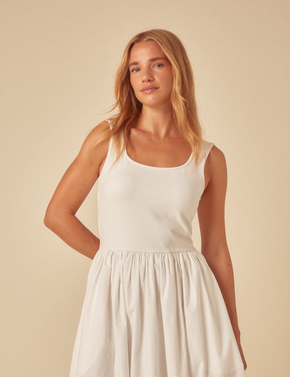 White Colorado Midi Dress