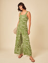 Green Abstract Print Brianna Jumpsuit