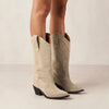 Alohas Beige Suede Liberty Cowboy Boots