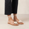 Alohas Cream Jakara Leather Sandals