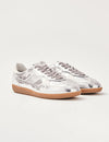 Alohas Rife Shimmer Silver Leather Trainers