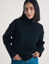 Black Knitted Roll Neck Jumper