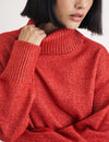 Red Roll Neck Knitted Jumper