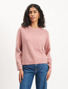 Pink Crew Neck Knitted Jumper