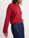 Red Crew Neck Knitted Jumper