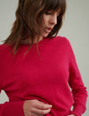 Pink Cashmere Crew Neck Knitted Jumper