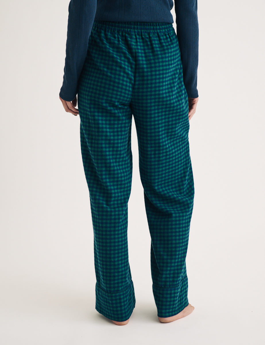 Green and Blue Check Pyjama Trousers