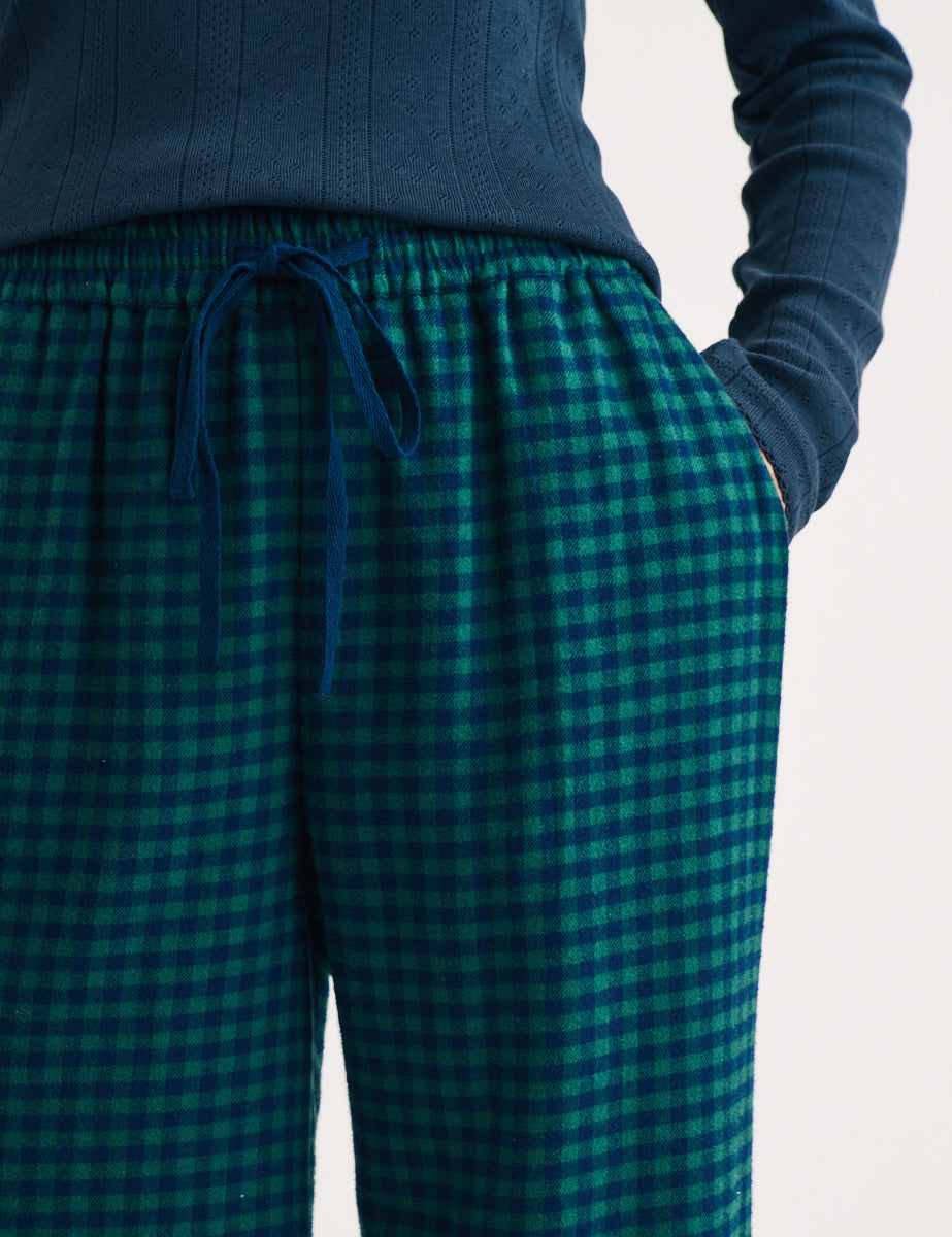 Green and Blue Check Pyjama Trousers