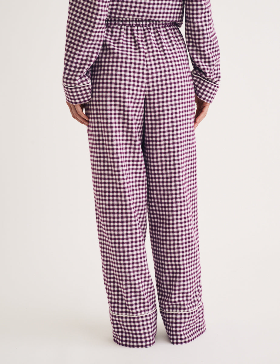 Purple Gingham Pyjama Trousers