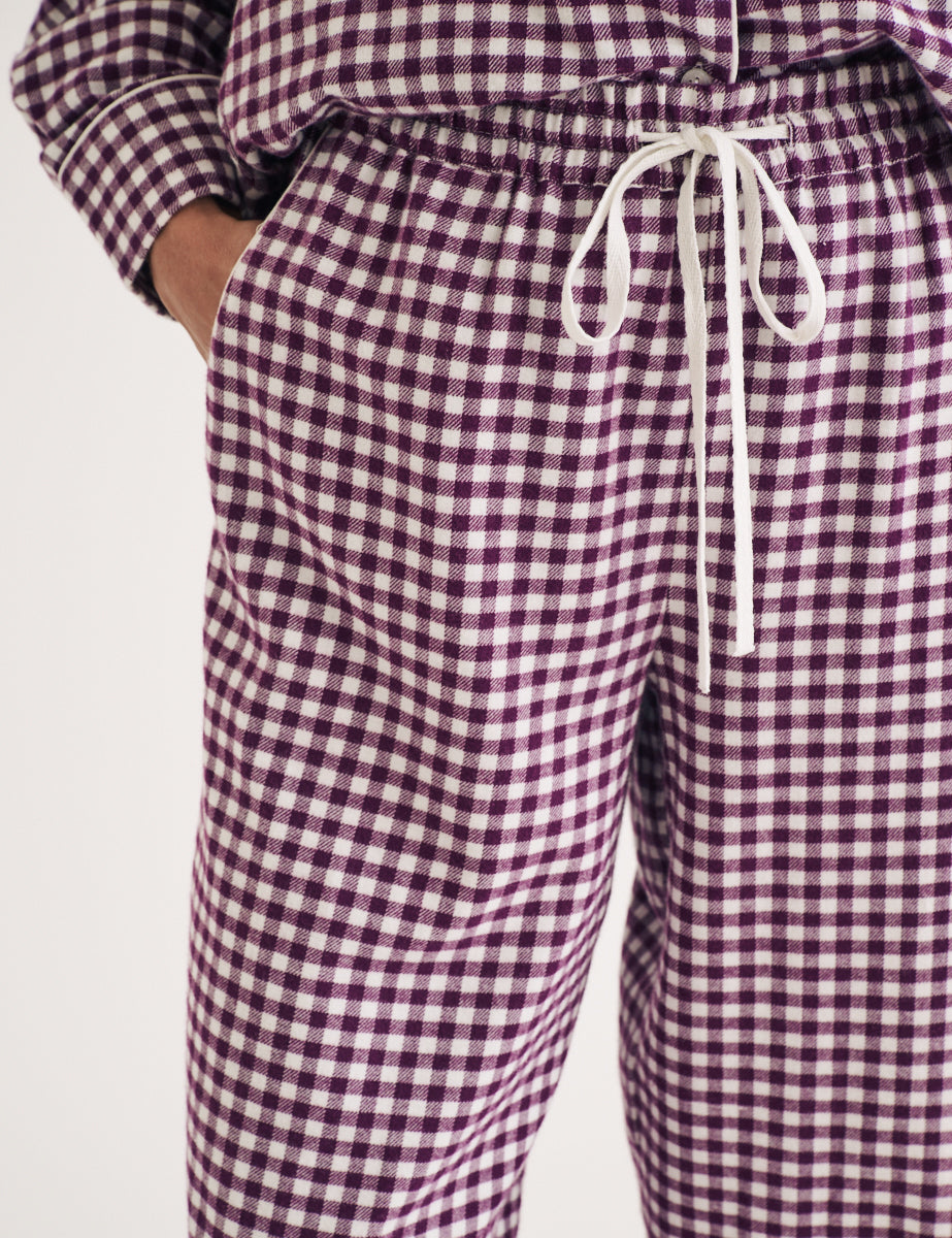 Purple Gingham Pyjama Trousers