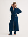 Navy Tie-belt Pyjama Robe