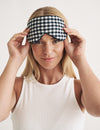 Black Gingham Eye Mask