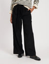 Black Cord Wide Leg Trousers