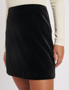 Black Velvet Mini Skirt