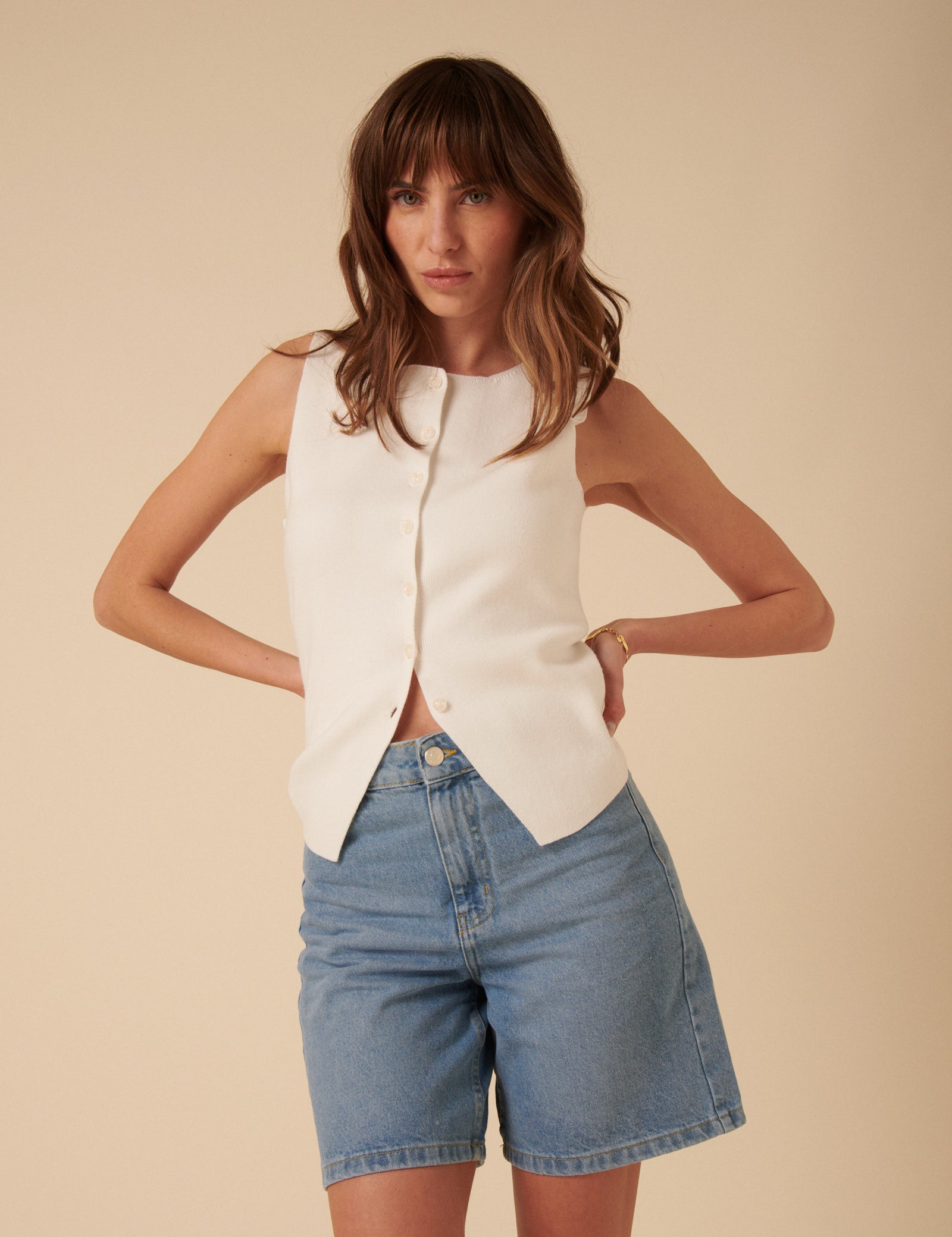 Light Wash Denim Brixton Long Shorts
