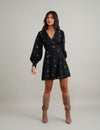 Black Floral Shannon Mini Dress