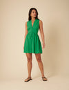 Green Sleeveless Starlight Mini Dress
