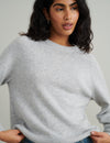 Grey Crew Neck Wool Knitted Jumper