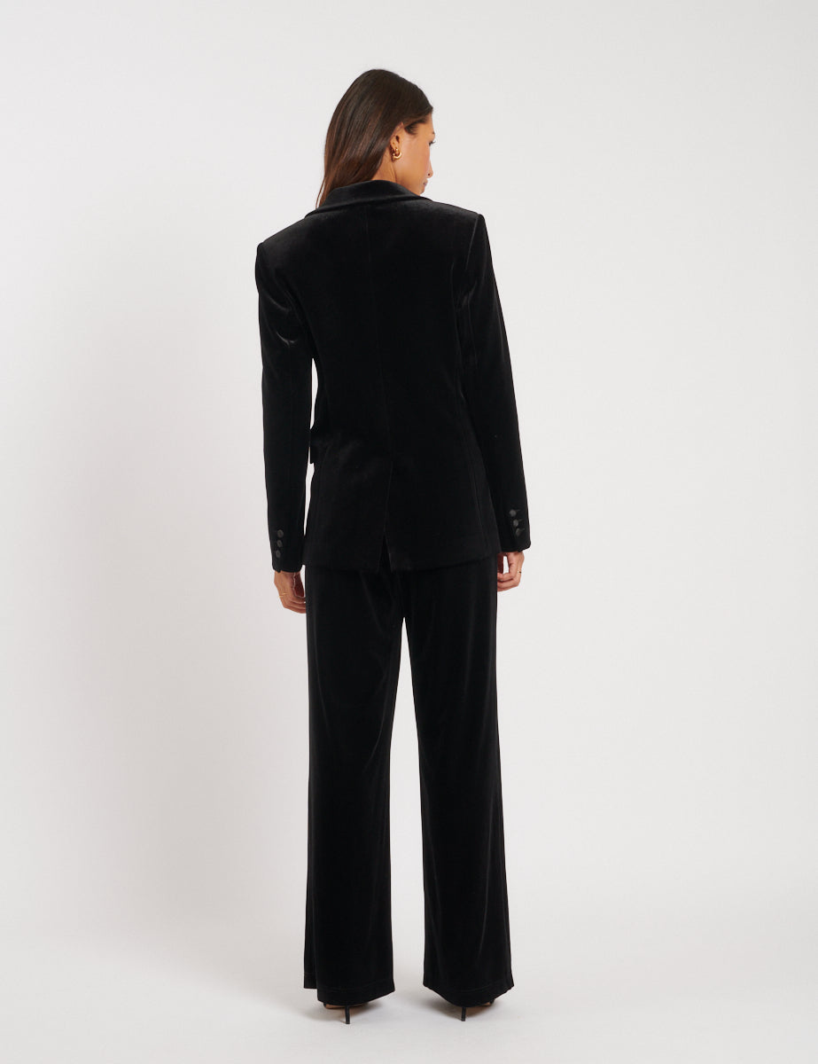 Black Velvet Tailored Blazer