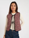 Pink Floral Quilted Gilet