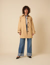 Beige Single Breasted Trench Coat