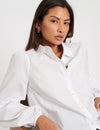 White Balloon Sleeve Shirt