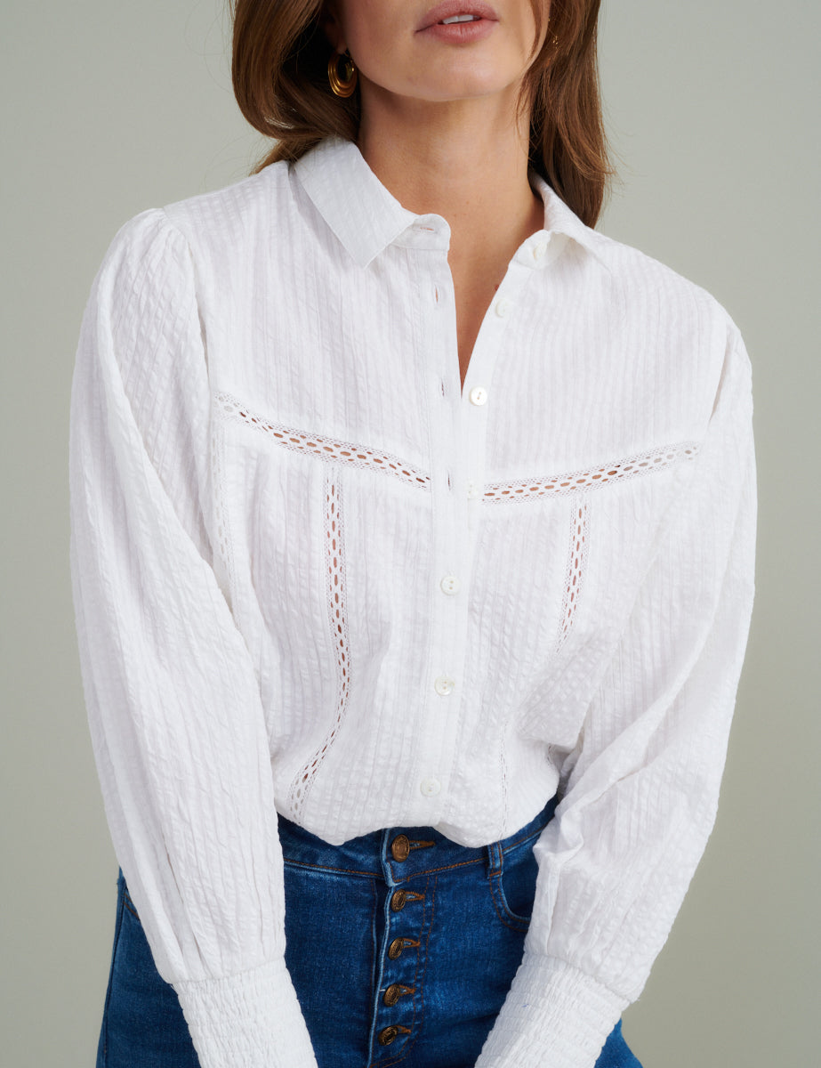 White Broderie Shirt