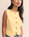 Yellow Crew Neck Waistcoat