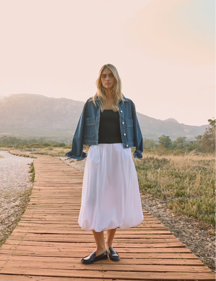 Blue Boxy Denim Jacket