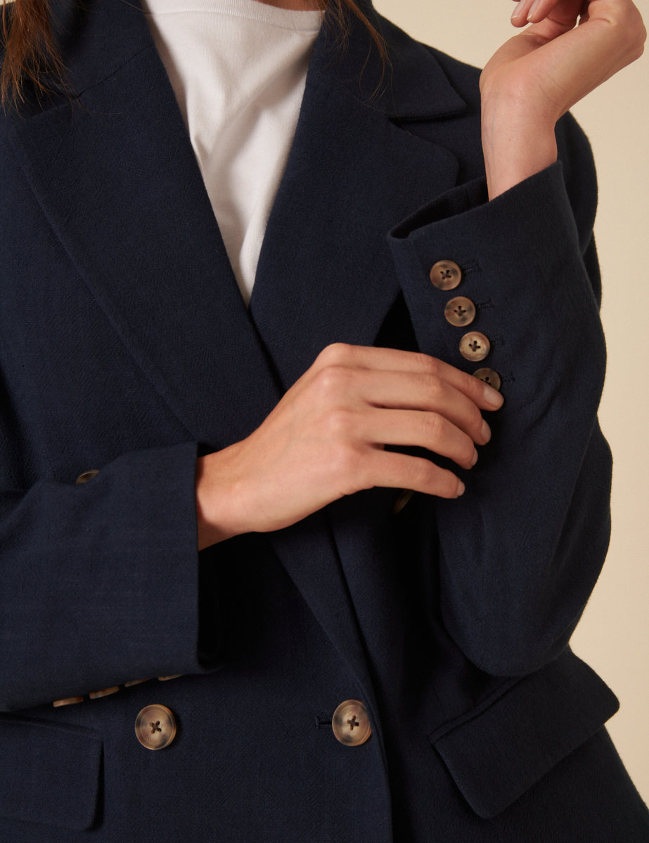 Navy Double Breasted Blazer