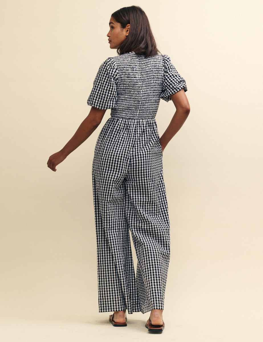 Black Gingham Nicolette Jumpsuit