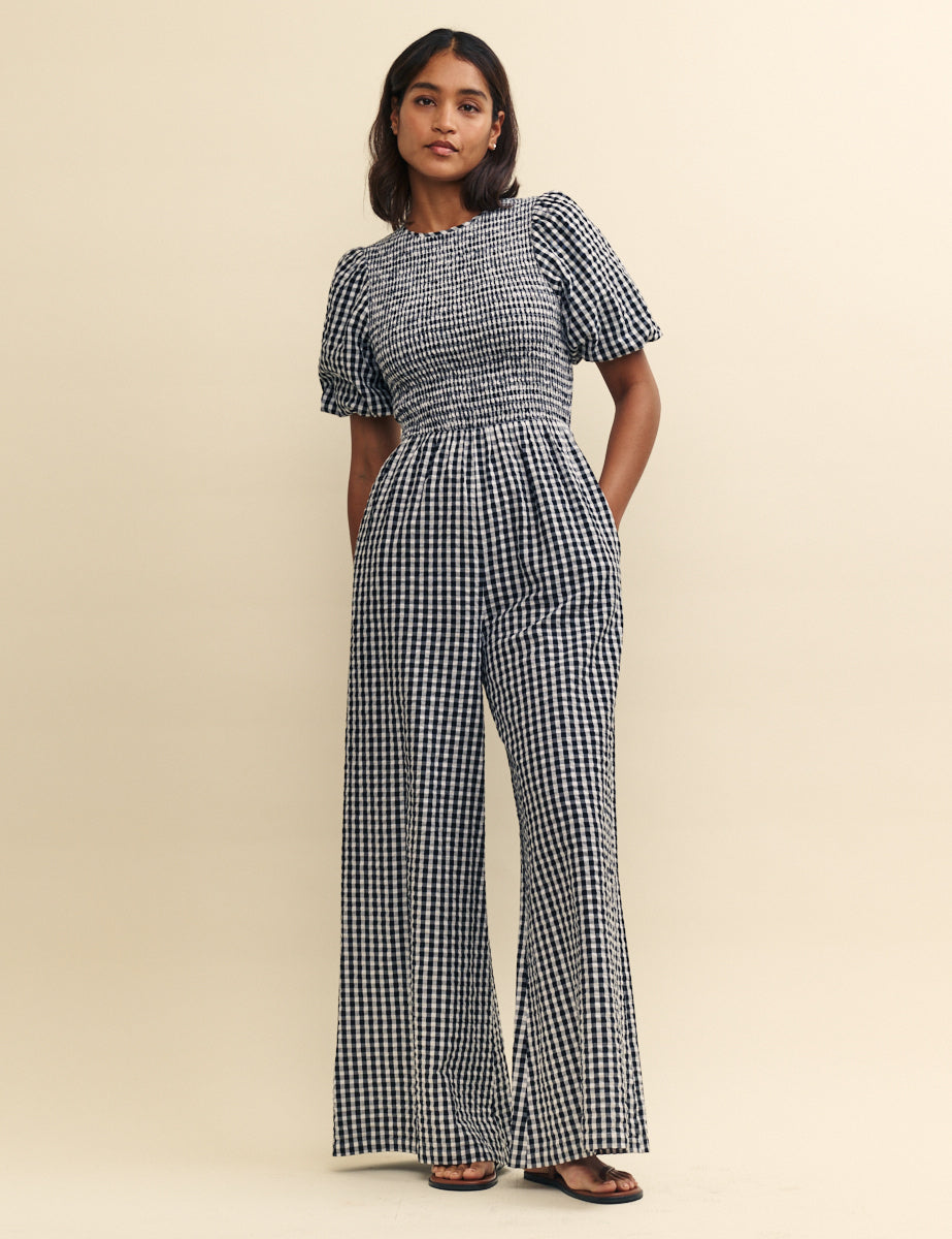 Black Gingham Nicolette Jumpsuit