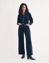 Navy Cord Jumpsuit