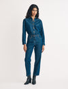 Dark Wash Denim Jumpsuit