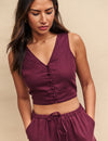 Plum Crop Top