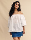 White Bardot Irena Top