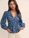 Blue Floral Ria Blouse