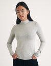 Grey Funnel Neck Long Sleeve Top