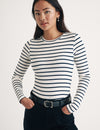 Black and White Stripe Long Sleeve T-Shirt