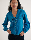 Denim Long Sleeve Birdie Blouse