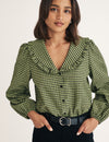 Green Gingham Emmie Blouse