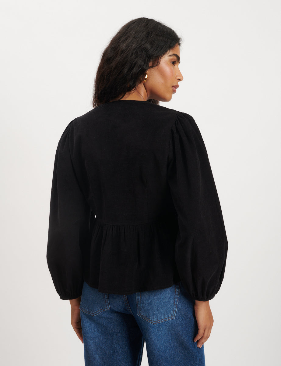 Black Cord Ria Blouse