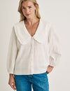 White Check Collared Emmie Blouse