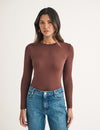 Brown Long Sleeve Top