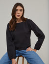 Black Textured Blouse