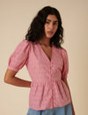 Pink Broderie Anglaise Ria Blouse