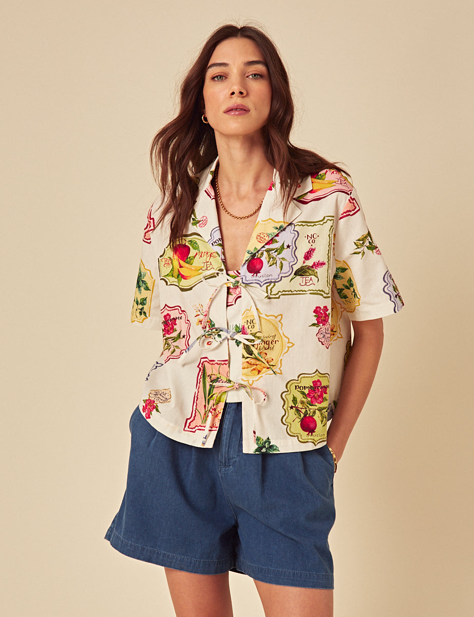 White Printed Shirt