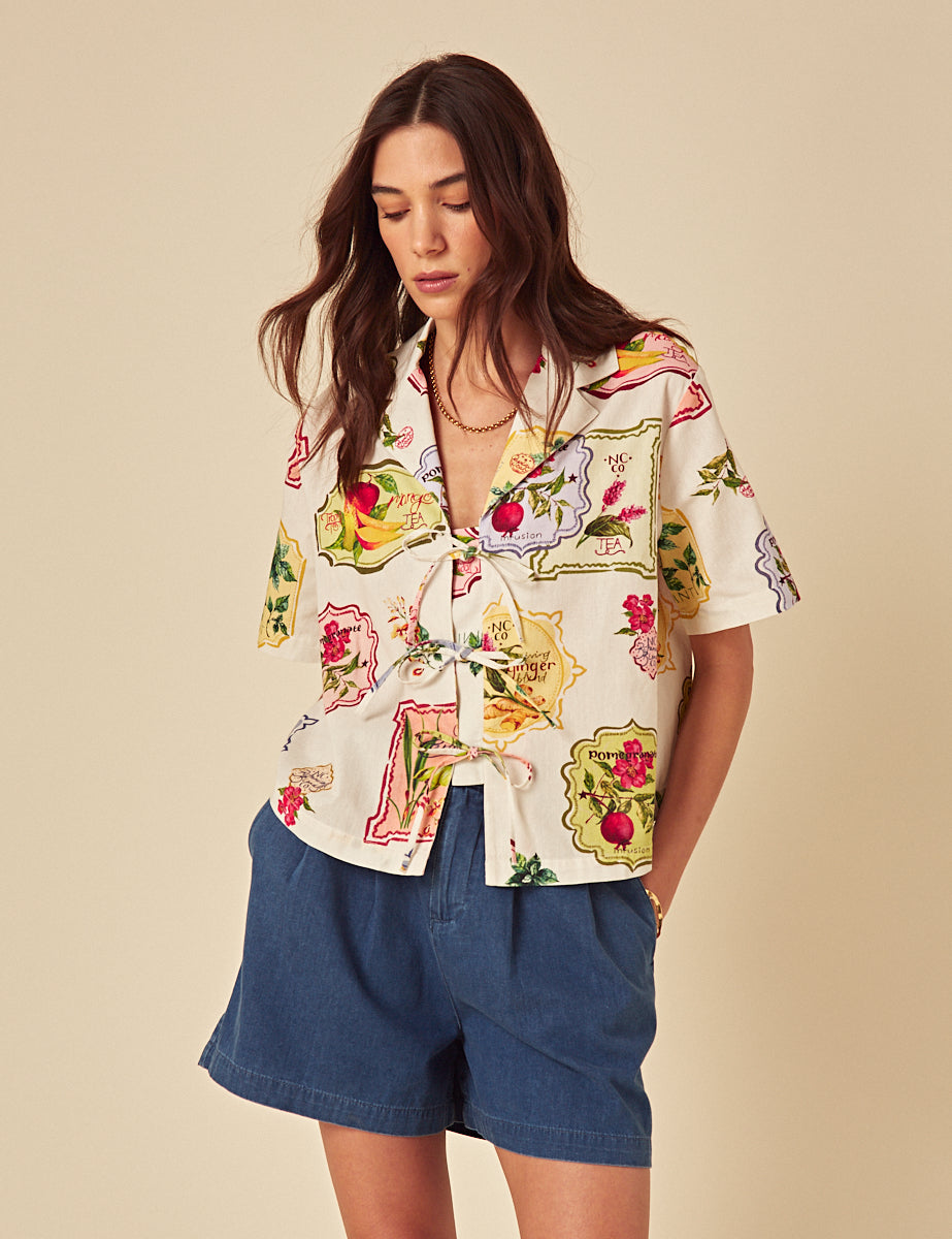 White Printed Shirt
