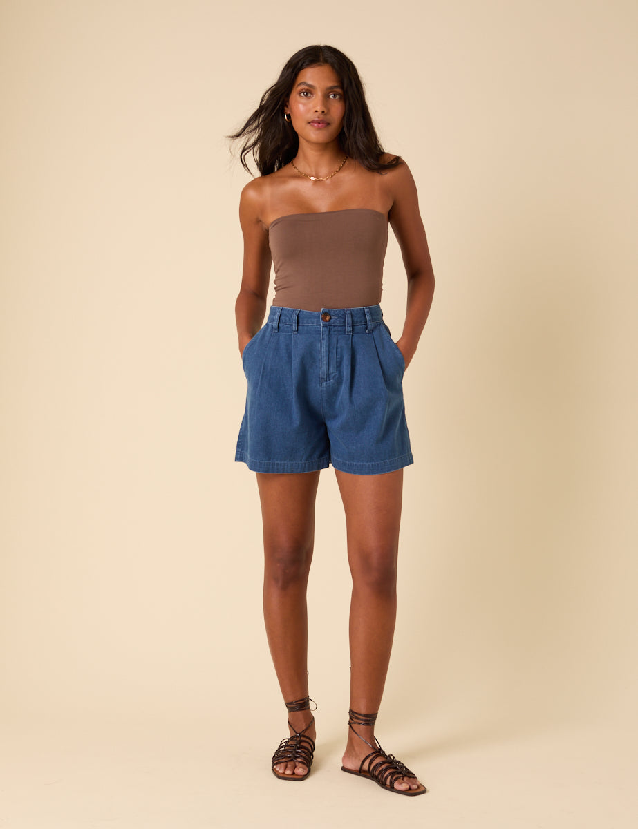 Brown Bandeau Top