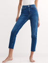 Mid Rise Skinny Jean Dark Mid Wash